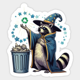 Raccoon Recycling Trash Sticker